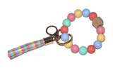 Silicone Beaded Keyring/Keychain Bracelet