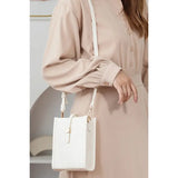 Woven Vegan Leather Parker Crossbody Shoulder Bag