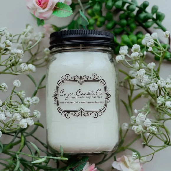 16 oz. Pint Mason Jar Candles -Vanilla