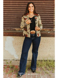 Dark Wash High Rise V-Yoke Trouser Denim Jeans