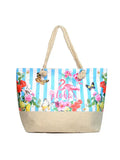 Summer Flower -Aloha- Rhinestone Ladies Tote Bag