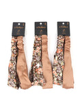 2pc Floral Print and Solid Headband