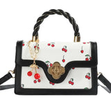Cherry Printed Square Handbag