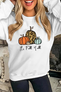 Pumpkins Print Essencial Sleeve Sweatshirts