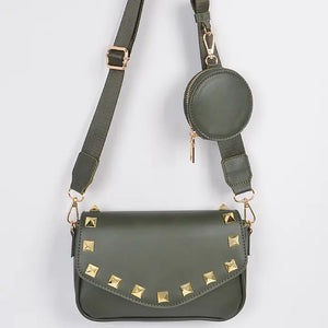 Medium Stud Bag W/Air Pod Purse