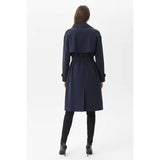 Collared Tie Waist Wrap Long Cardigan