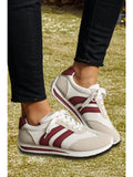 Color Block Patchwork Breathable Lace-Up Sneakes