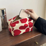 Corduroy Heart Pillow Bagcute Winter CosmeticPouch