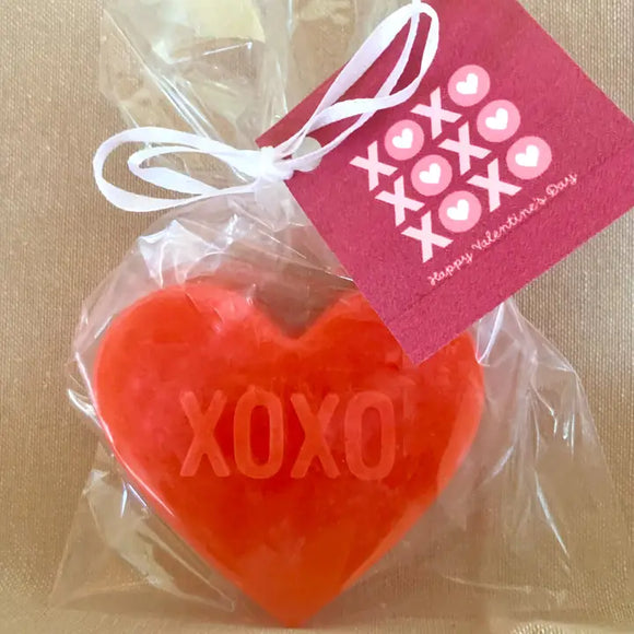 Candy Heart Soap with Xoxo