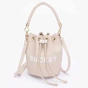 Faux Leather Bucket Bag