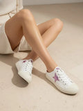 Zoe Star Patch Mule Sneakers Canvas Slip-On Backless Sneaker