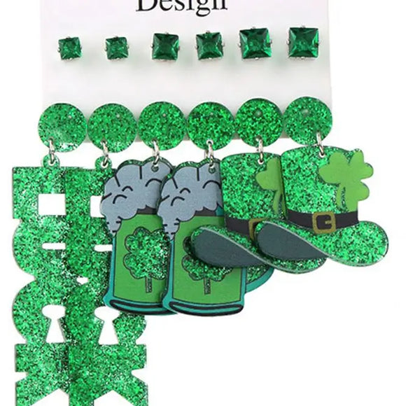 St. Patrick's Day Clover Earrings