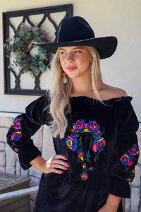Embroidery Bell Sleeve Tunic