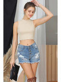 SLEEVELESS Halter Neck Casual Crop Top