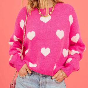 Love Crew Neck Pullover Sweetheart Sweater