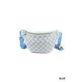 Checkered Waist Crossbody Sling Bag