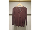 V-Neck Sweater with Silver Threads