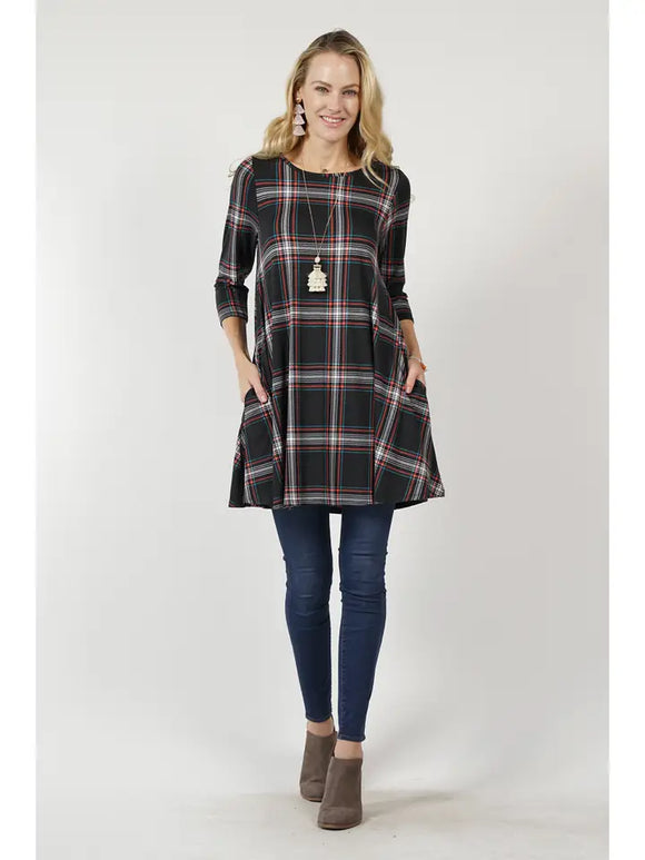 Sleeve Side-Pocket Swing Tunic