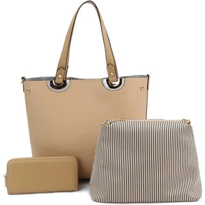 Tote Bag For Women Purse Top Handle Shoulder Bag-TAUPE