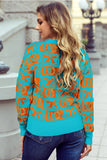 Western Fashion Patterned Loose Sweater