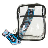 Colorful Woven Boho Strap Clear Crossbody Messenger Bag