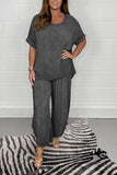 Color Loose Large Size Short Sleeve Suit