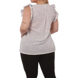 Womens Plus Size Tops with Ruffle Armhole Deta