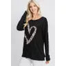 Solid Top with Animal Valentine Heart