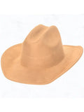 Big Brim Suede Western Cowboy Fedora Hat
