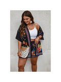 Plus Size Florl Print Loose Fit Elastic Short Sets