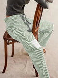 Striped Pattern Casual Loose Fit Pants