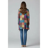 Color Block Open Front with Pocket Cardigan