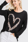 Solid Top with Animal Valentine Heart
