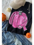 Bella Pink Pumpkin, Trendy, Cute, Pumpkin Graphic Tshirt