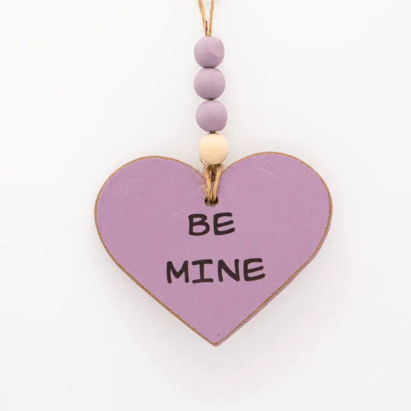 Be Mine Heart Ornament Purple 4