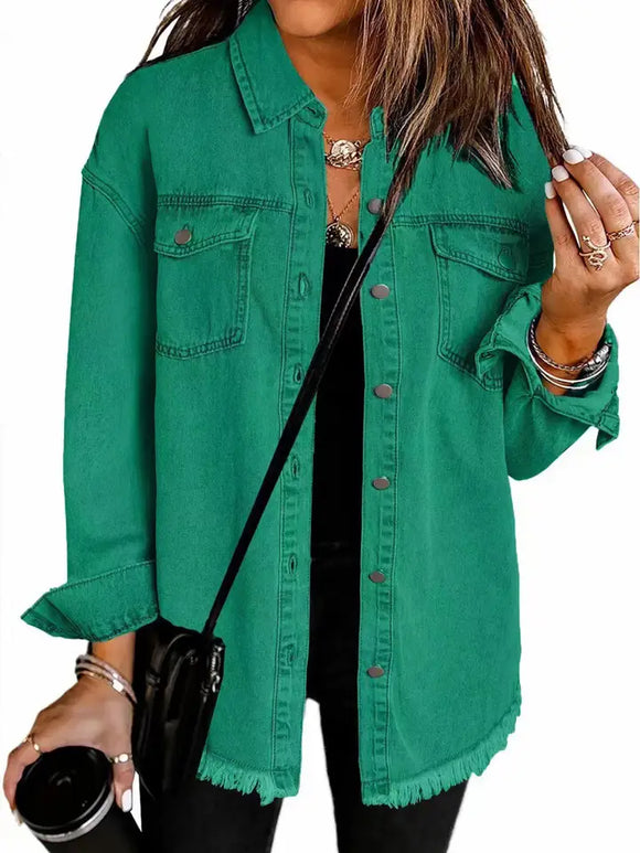 Hairy Denim Casual Loose Jacket