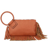 Fringe Soft Vegan Leather Wristlet/Clutch