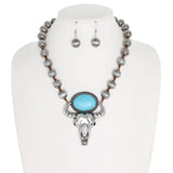 Western Navajo Pearl Beaded Necklace Set