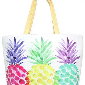 Painted Pineapple Tote Bag