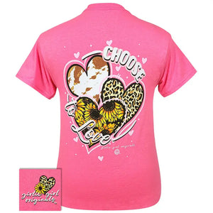 Choose Love Inspirational Christian Short Sleeve Graphic Tees
