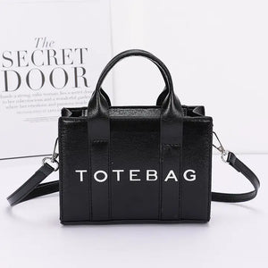 Metallic Faux Leather Tote Bag