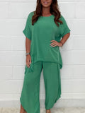 Color Loose Large Size Short Sleeve Suit
