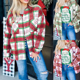 Plaid Checkered Christmas Shirt Jacket - Holiday Cozy Fit