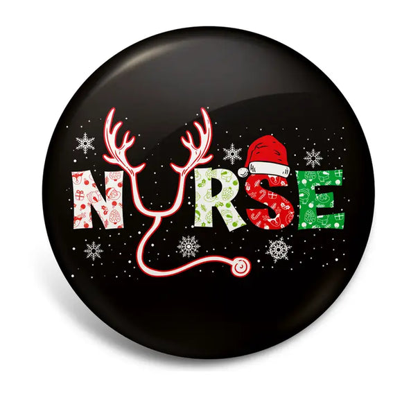 Christmas Nurse interchangable badge