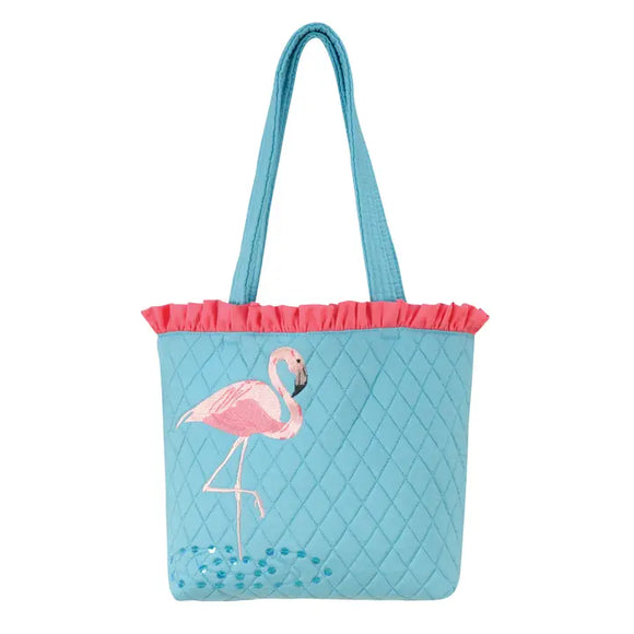 Flamingo Bird Ruffle Tote Bag 13