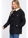 Faux Fur Lining Corduroy Jacket