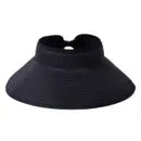 ROLLABLE SOLID COLOR STRAW VISOR SUN HAT