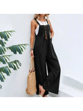Mid-Waist Retro Solid Color Loose Casual Fashion Suspenders