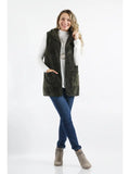 Plus Hooded Faux Fur Vest with Side Pockets