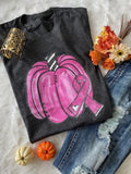 Bella Pink Pumpkin, Trendy, Cute, Pumpkin Graphic Tshirt